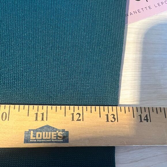 NWT Nanette Lepore M Teal Blue Green Perforated Sweater Dress Demure Holiday - Picture 8 of 16